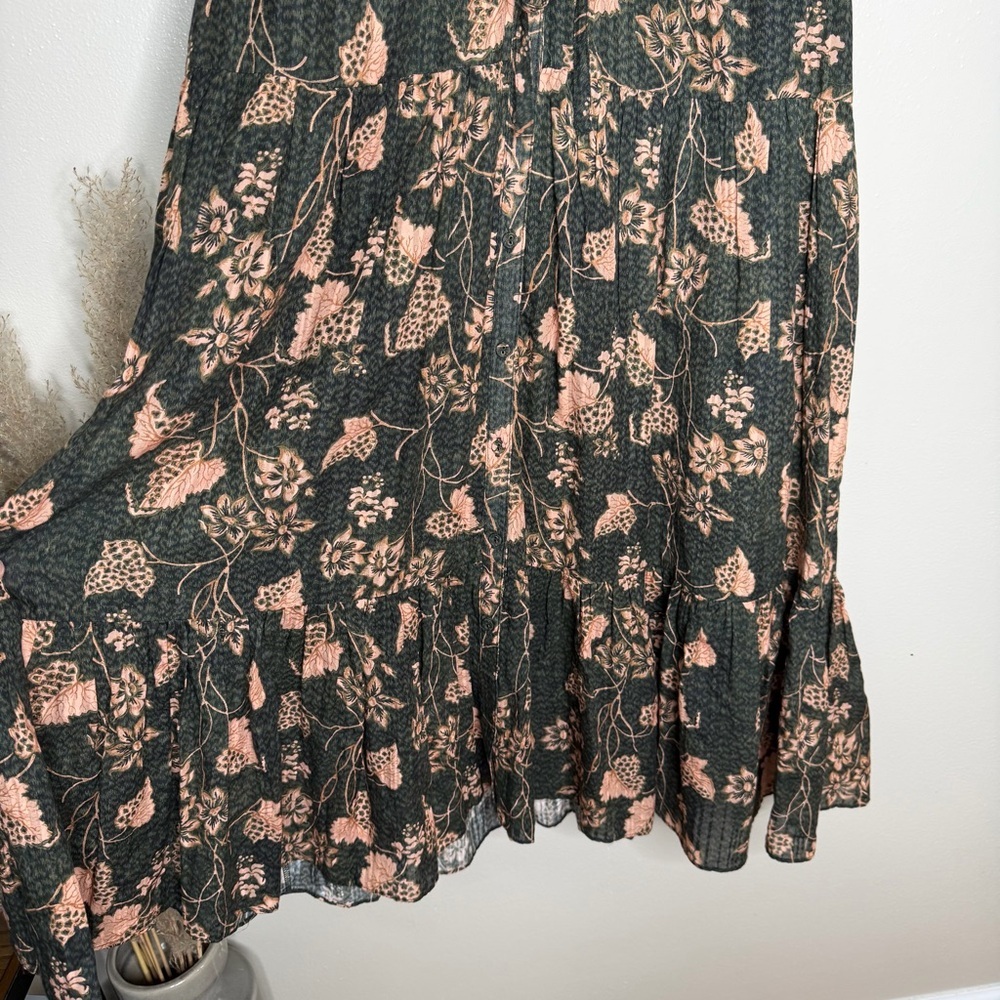 Ulla Johnson | Romina Ruffle Floral Print Dress in Balsam, size 6 - Picture 6 of 16